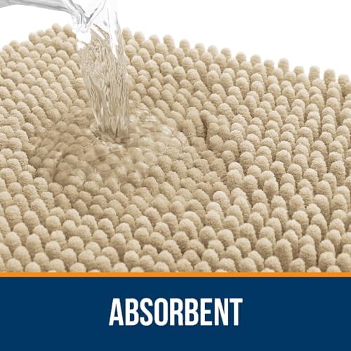 OLANLY Toilet Rugs U-Shaped 24x20, Soft Absorbent Chenille Contour Rugs - Image 4