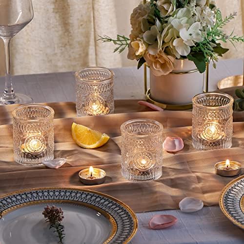 12PCS Clear Votive Candle Holders - Glass Tea Lights Candle Holder - Image 5
