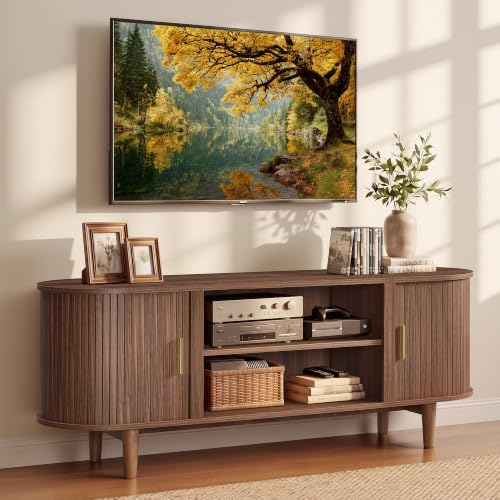 VASAGLE 58 Inch TV Stand, Mid Century Entertainment Center with Storage by VASAGLEbySONGMICSHOME
