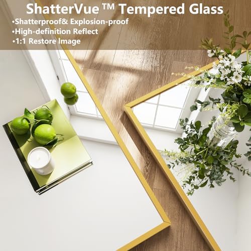 Koonmi 71"x28" Floor Mirror Full Length, Large Gold Mirror - Image 3