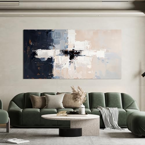 Large Abstract Canvas Wall Art Decor Pictures for Living Room 29" X 58" - Image 2