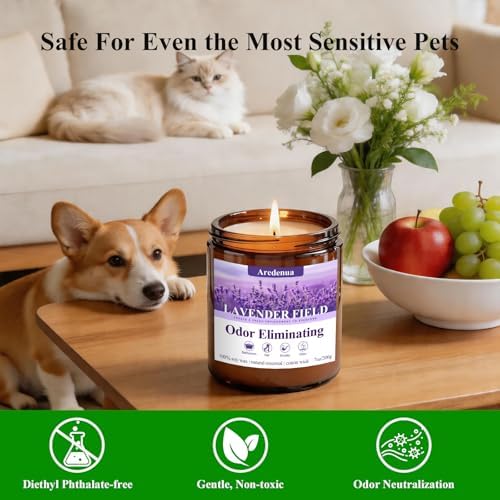 Lavender Odor Eliminating Candles, 7 oz Soy Scented Candle for Home - Image 4