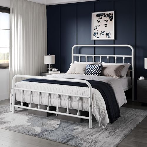 Yaheetech Full Metal Platform Bed Frame, Victorian Headboard & Footboard - Image 3