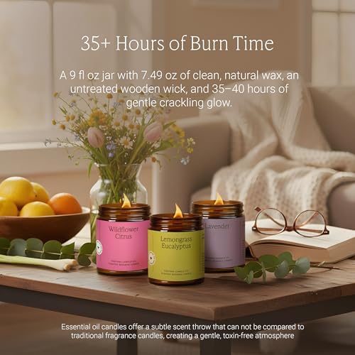 Fontana Candle Co Wood Wick Beeswax Candle, Spring Bundle - Image 3