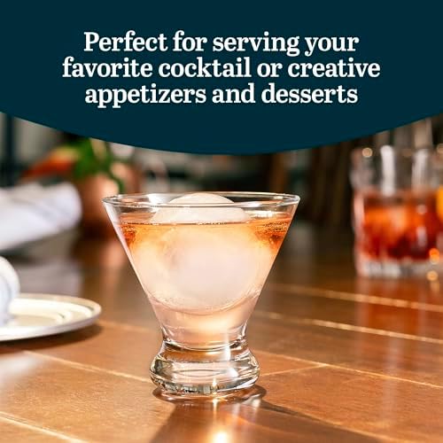 Libbey Cosmopolitan Stemless Martini Glasses Set of 12, Cocktail Cups - Image 4