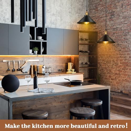 Retisee 24 Pcs Industrial Pendant Light, Vintage Metal E26 Base, Black - Image 6