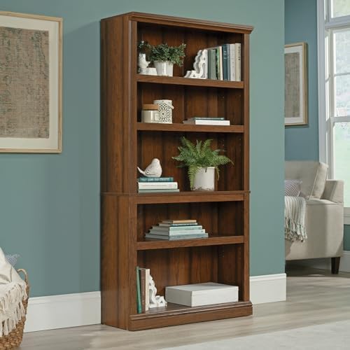 Sauder Miscellaneous Storage 5-Shelf Bookcase/ Book shelf, Washington Cherry finish - Image 2