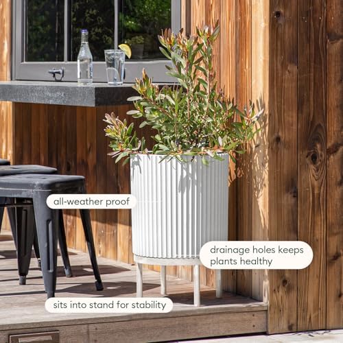 Veradek Demi Series Raised Planter - Round Planter with Stand - Image 7