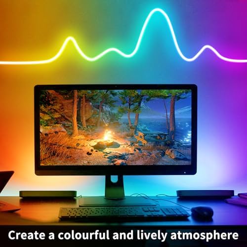 segrass LED neon Lights Strip 132FT,DC 24V RGB LED neon Light Strip APP Remote Controls Control Waterproof Flexible Neon LED Rope Lights for Bedroom,Playroom,Outdoors Decor（2 Rolls of 66ft） - Image 3