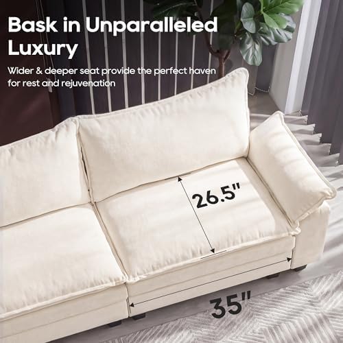 URRED Oversized Modular Sectional Sofa，White：157" U Shaped - Image 5