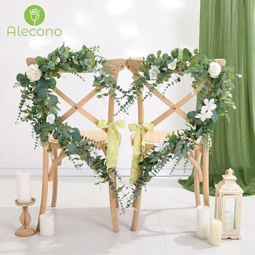 Alecono 200pcs Mixed Eucalyptus Leaves Stems Bulk, 4 Kinds Artificial Greenery Stems Faux Sliver Dollar Fake Greenery for Centerpieces Wedding DIY Bouquets Floral Arrangement Party Decor - Image 6
