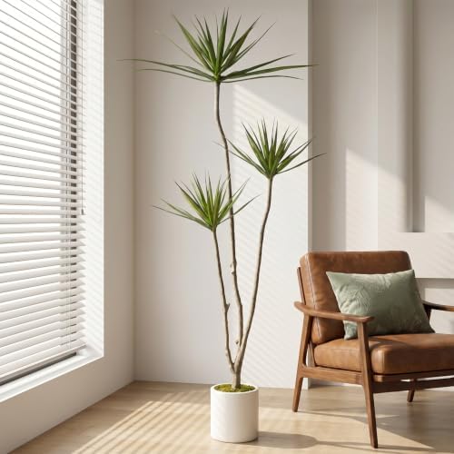 5.2FT Artificial Dracaena Marginata Tree for Indoor Outdoor Decor - Image 2
