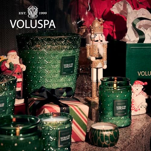 Voluspa Noble Fir Garland, Large Candle Jar, 18oz, Coconut Wax Blend, Scented Candles for Home, 100 Hour Burn Time, Poured in the USA - Image 6