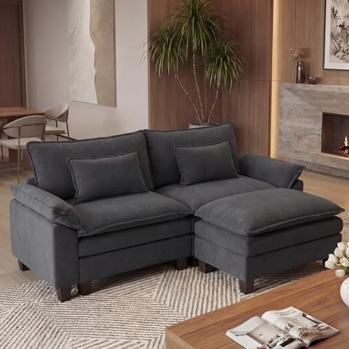 URRED Oversized Modular Sectional Sofa，Dark Gray：87" L Shaped by URRED