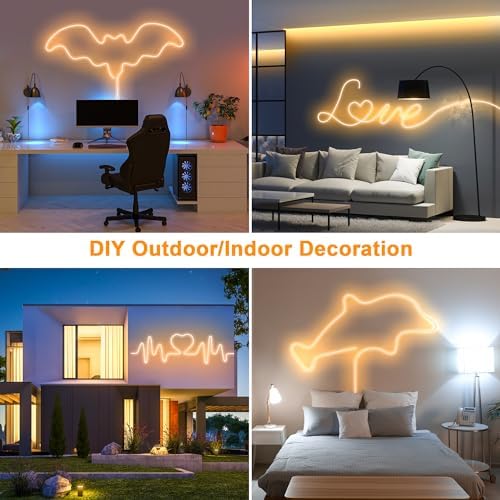 Cozylady RGB Neon Light LED Rope Light (1M/3.28Ft-USB-Warm White) - Image 6