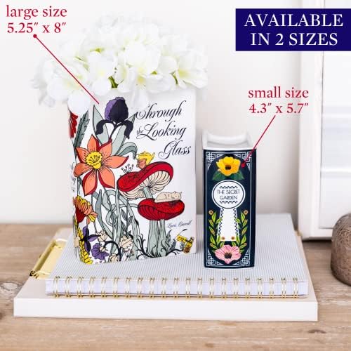 Steel Mill & Co Book-Shaped, Ceramic, Decorative Vase, Small - The Great Gatsby Bundle with Book-Shaped Decorative Vase, Large - Through the Looking Glass - Image 4