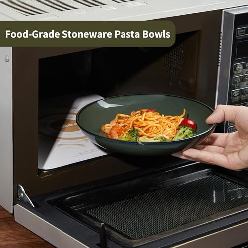 Pokini 8.75'' Ceramic Pasta Bowls Set of 4, Salad Bowls Pasta Serving Bowls - Image 7