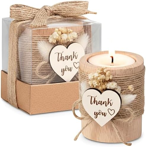 10 Pack Tealight Candle Holders Wedding Favors for Guests - Return Gifts Bridal Shower, Party Favors Adults for Guest, Thank You Gifts - Decorative for Table Centerpiece - Image 2