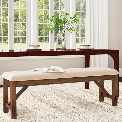 Powell Company Kraven Dining Bench, Hazelnut 60"L x 16"W x 20.25"H - Image 5