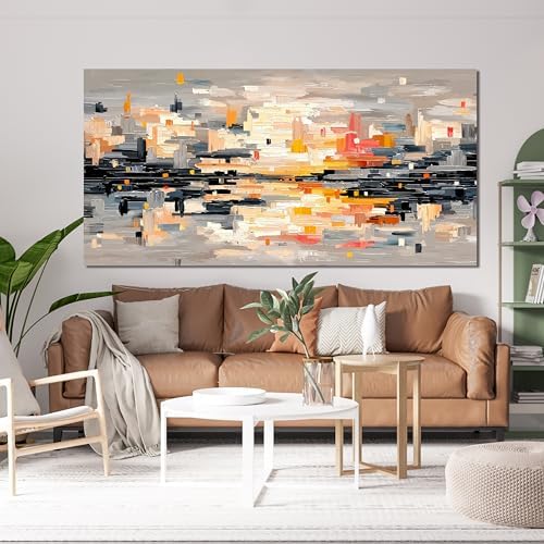 Abstract Wall Art Decor Large Wall Art for Living Room Abstract Canvas Art Wall Decor Modern Colorful Wall Art Prints Canvas Wall Art Pictures Artwork for Walls Bedroom Office Decor 24" X 48" - Image 3