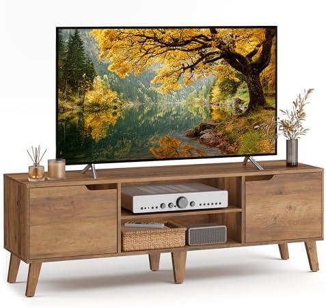 VASAGLE TV Stand for 65'' TV, Entertainment Center with Adjustable Shelf by VASAGLEbySONGMICSHOME