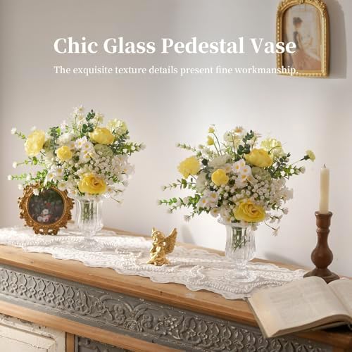 Glassseam Pedestal Vases Bulk, 12Pcs Small Glass Vases for Centerpieces - Image 2