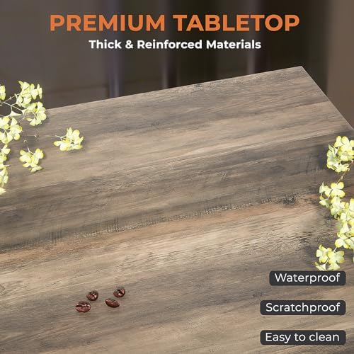 GreenForest 27.55 Inch Square Coffee Table with 2 Tier Storage - Image 6