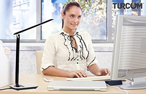 Turcom LED Desk Lamp With USB Charging Port Dimmable Touch Controls w/Color Adjustment, Eye Care Task Lamp, 5W, 1000 Lux,Multicolor - Image 3