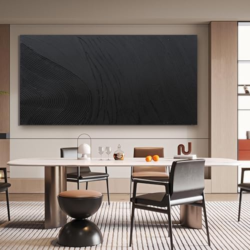 Canvas Wall Art Decor Large Artwork Modern Black Wall Art Black Silence Wall Art Painting Decorations Canvas Art Wall Decor Wall Art Prints for Room Living Room Bedroom Office Decor 29"X58" - Image 2