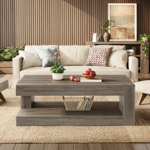 Tribesigns Coffee Table for Living Room, 47.24" Center Tea Table - Image 3