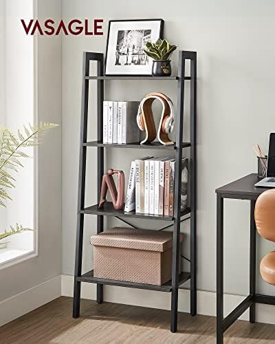 VASAGLE Ladder Shelf, Bookcase Book Shelf, Storage Shelves, 4-Tier, 22In - Image 2