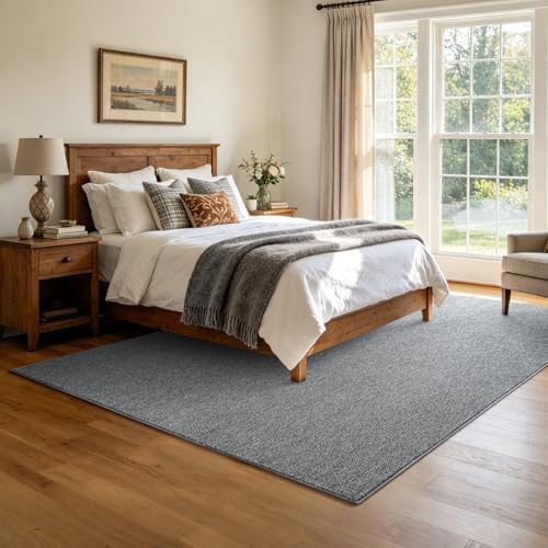 5x7 Grey Area Rug Washable Non-Slip Soft Thin for Living Room Bedroom - Image 2