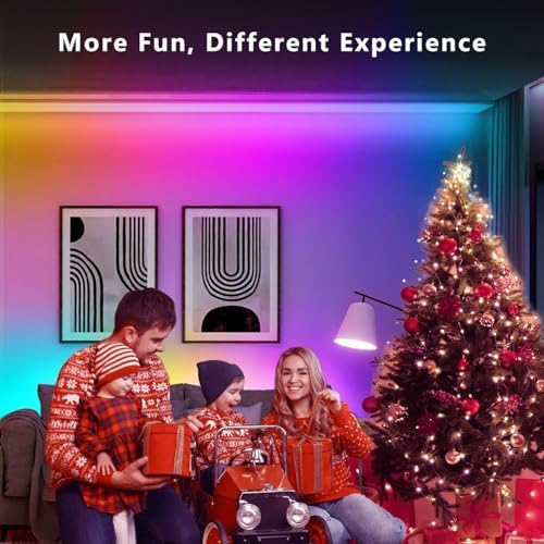 DAYBETTER Smart IC LED Strip Lights, BGRIC LED Lights for Bedroom, DIY Multiple Colors on One Line, App Control Color Changing Strip Lighting Music Sync Home Decor 16.4 ft - Image 6