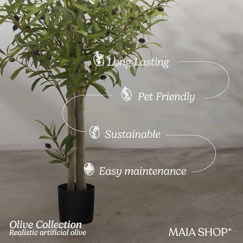 Maia Shop - 5ft Artificial Olive Tree - Faux Indoor Plant - Image 5