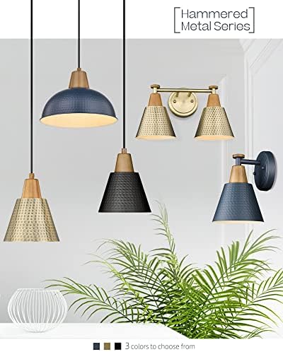 FEMILA 1-Light Wall Sconces, Modern Sconces Wall Lighting with Hammered Metal Shade, Bathroom Vanity Light Fixtures Wall Lamp for Mirror Bedroom, Dark Blue,4FG59B Blue - Image 6