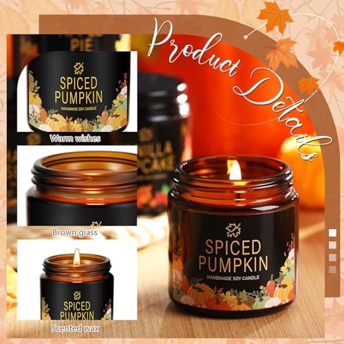 Landhoow 12 Pcs Fall Scented Candle Gifts Set for Women, Fall-Classic - Image 3