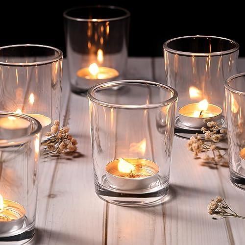 DARJEN 24Pcs Clear Votive Candle Holders Glass Tea Light Candle Holder - Image 6