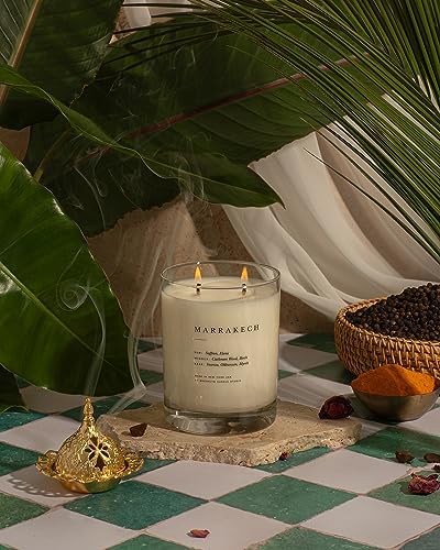 Brooklyn Candle Studio Marrakech Classic 2 Wick Candle - Luxury Scented Candle, Vegan Soy Wax, Hand Poured in The USA, 70 Hour Slow Burn Time - 13oz - Image 3