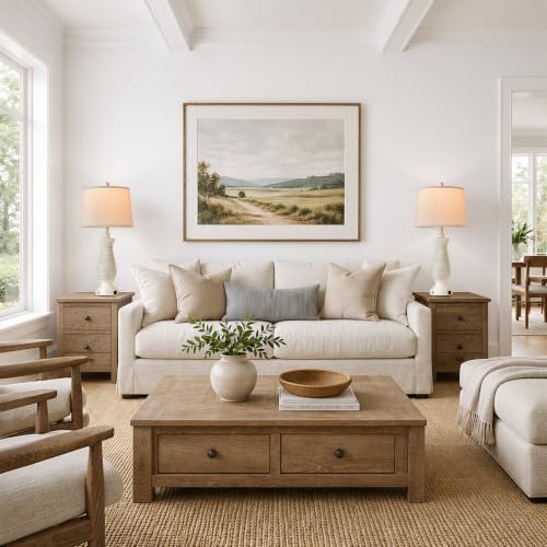 28.5” Table Lamps for Living Room, Set of 2, USB A+C Ports, Biege - Image 6