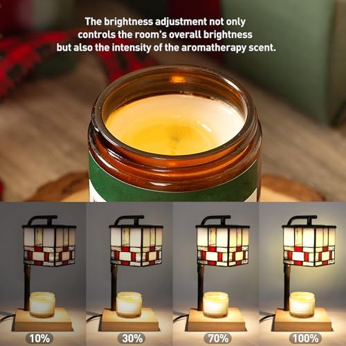Tiffany Candle Warmer Lamp, Adjustable Height Architecture Wax - Image 5
