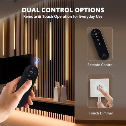 VST 16.4ft 24V Silicone LED Strip Lights Recessed Lighting Wood Slat Wall - Image 2