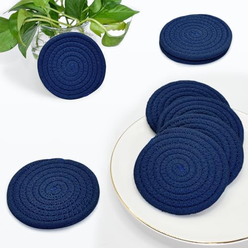 Woven Drink Coasters with Holder, Coasters for Drinks Set of 10 - Image 6