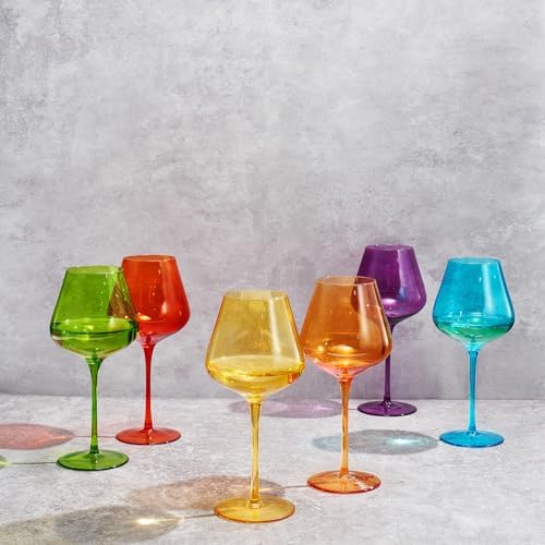Pride LGBTQIA+ Colored Wine Glass Set | 20oz | Gay Rainbow Set of 6 Love is Love, Gift for Her, Him, They, Special Celebrations Drinkware Unique Style Stemmed Elegant Bright Glassware Pride Month Gift - Image 3