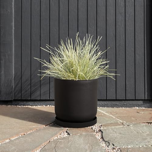 Veradek Mason Series Lima Planter & Drip Tray - Large Round Outdoor Planter - Image 4
