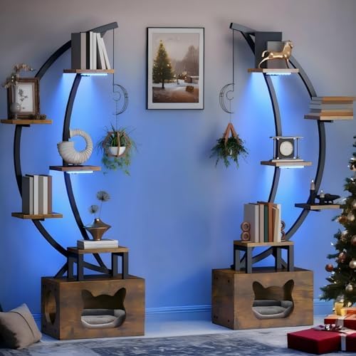 DWVO Tall Bookshelf with LED Light by DWVO