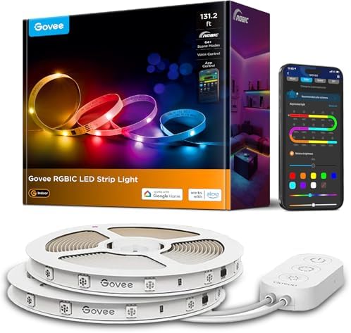 Govee 131.2ft RGBIC LED Strip Lights, Work with Alexa and Google Assistant by Unknown