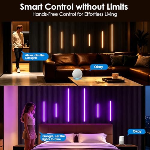 Smart RGB Slat Wall Lights for Panel-6PCS Recessed LED Lighting - Image 2