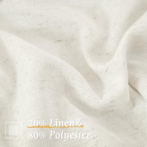 LAMIT Natural Linen Curtains 72 inch Length for Living Room, 2 Panels - Image 2