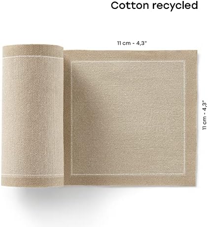 MY DRAP Cotton Cocktail Napkin, 50 units per roll, 4.5 x 4.5-Inch, Sand - Image 2
