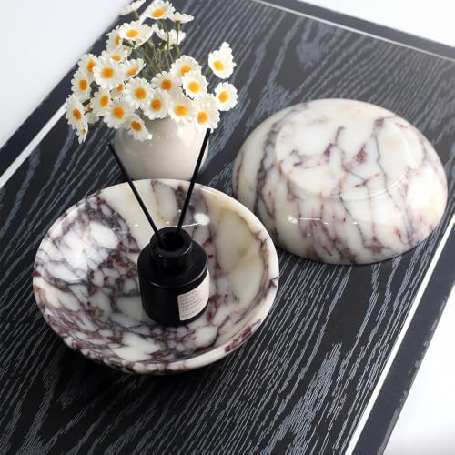 7" Natural Marble Bowl Luxury Decorative Bowl for Home Decor - Image 4